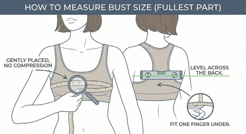 how to measure bust size