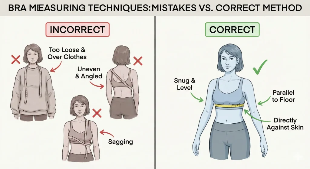 common bra measuring mistakes