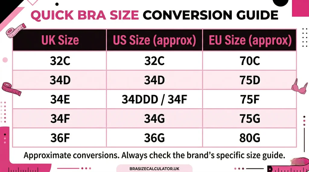 bra size conversion table 
